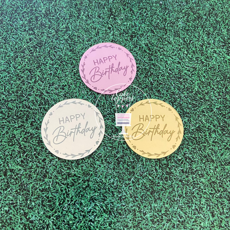 Round Happy Birthday Charms - AC005