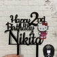 Personalized / Customized Hello Kitty Cake Topper with Name