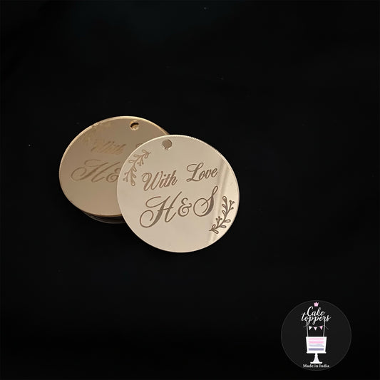 Personalised Gift Tags with Initials for Wedding Favours, Hampers