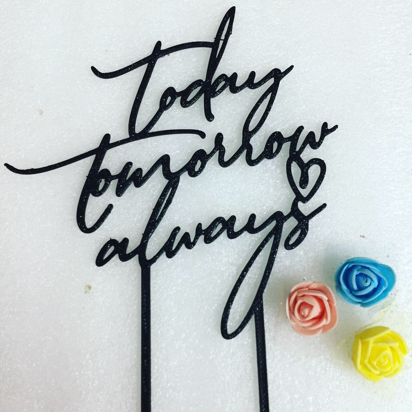 Today Tomorrow Always Cake Topper - WEDCT013 – Cake Toppers India