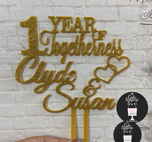 Personalized / Customized Anniversary Cake Topper