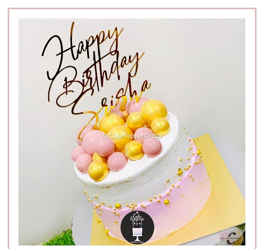 Custom Acrylic Cake Topper Personalized Acrylic Cake Topper Birthday Cake  Sign Custom Birthday Decorations Gold Cake Decorations 