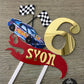 Personalized / Customized Racing Car Cake Topper with Name