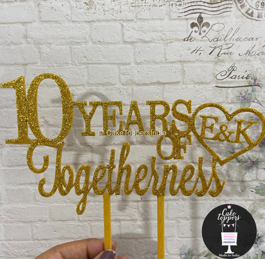 Personalized / Customized Anniversary Cake Topper PANNCT002