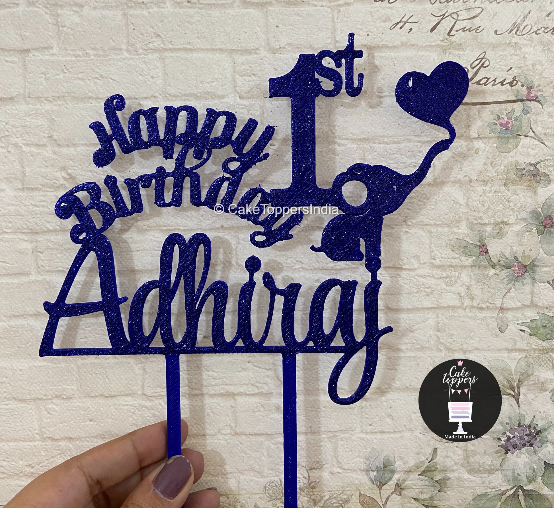 Personalized / Customized Birthday Cake Topper for Kids with Name