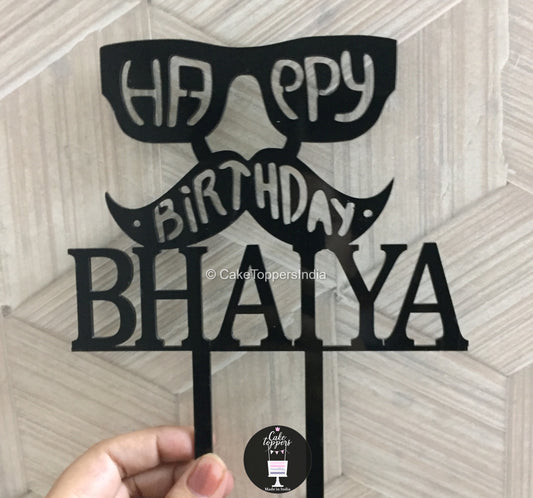 Personalized / Customized Happy Birthday Cake Topper with Name