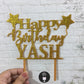 Personalized / Customized Happy Birthday Cake Topper with Name PHBDCT006