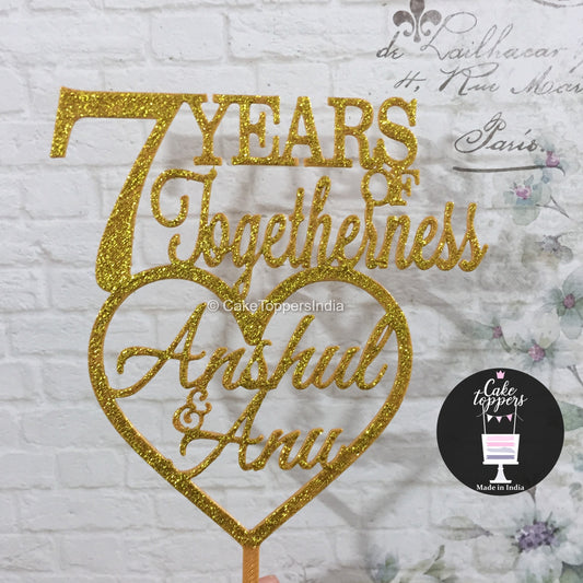 Golden Anniversary Cake Topper Personalized for 50th Wedding Anniversaries  and 50th Birthday Celebrations