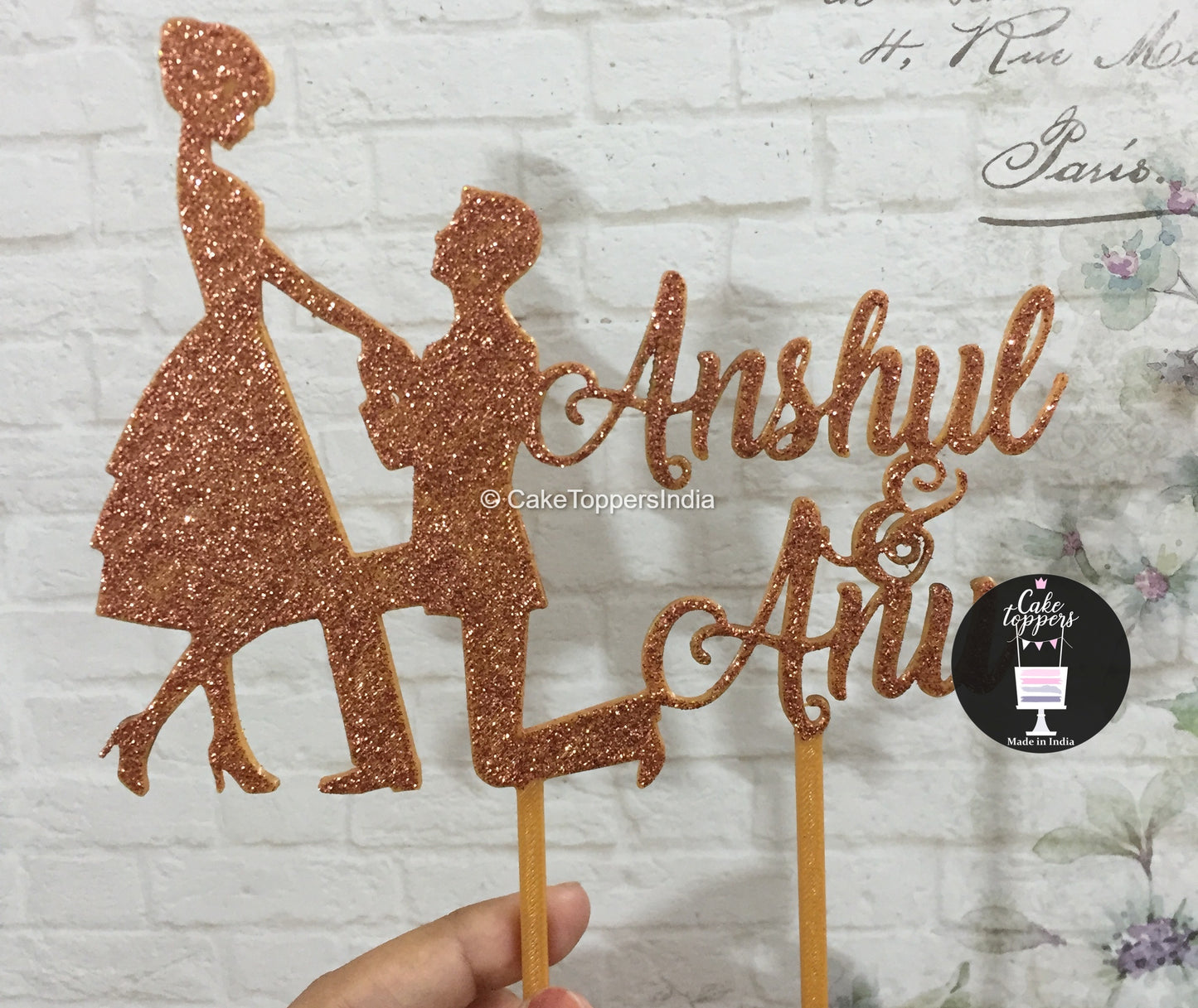 Customized Couple / Bride Groom Cake Topper for Wedding / Engagement