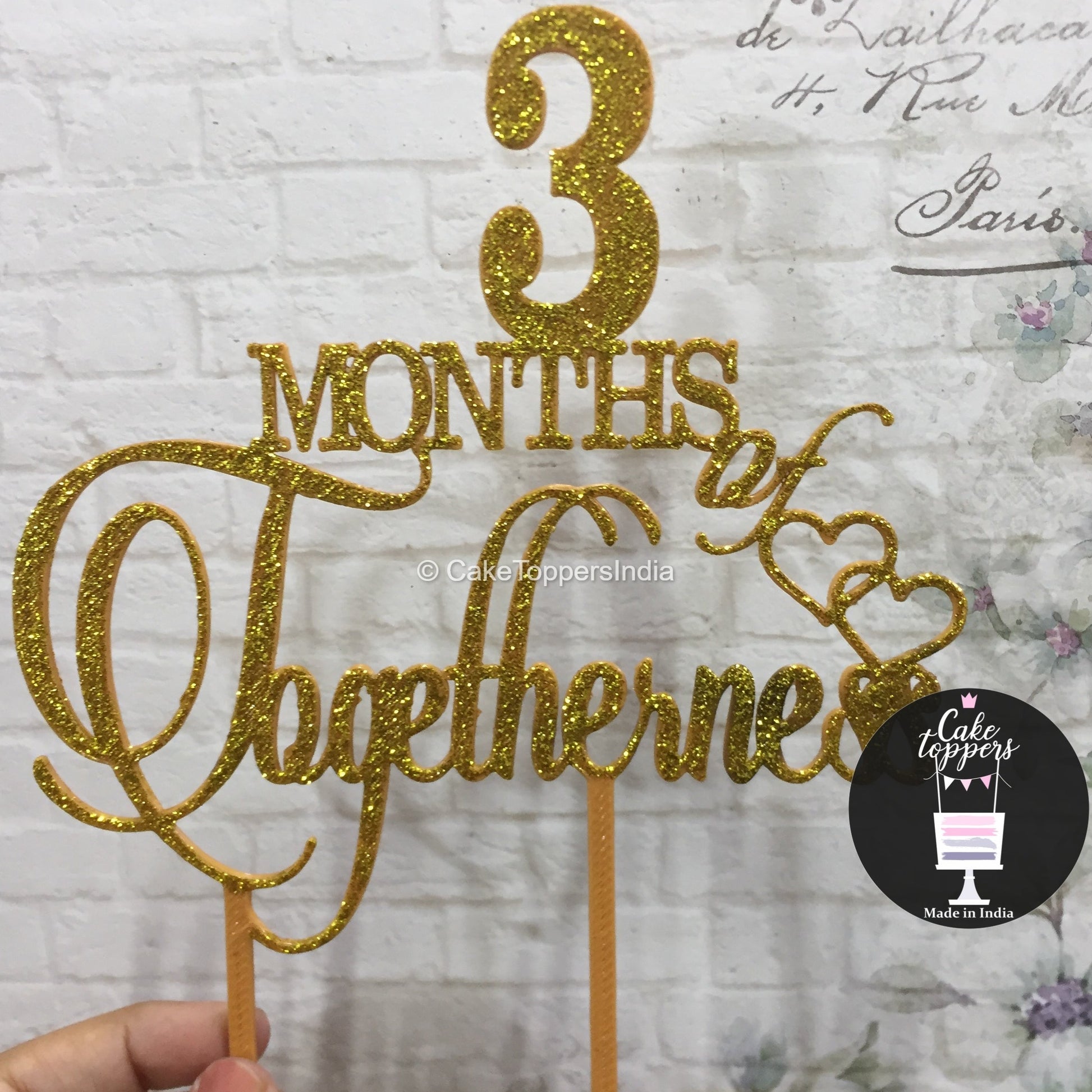 Personalized / Customized Anniversary Cake Topper