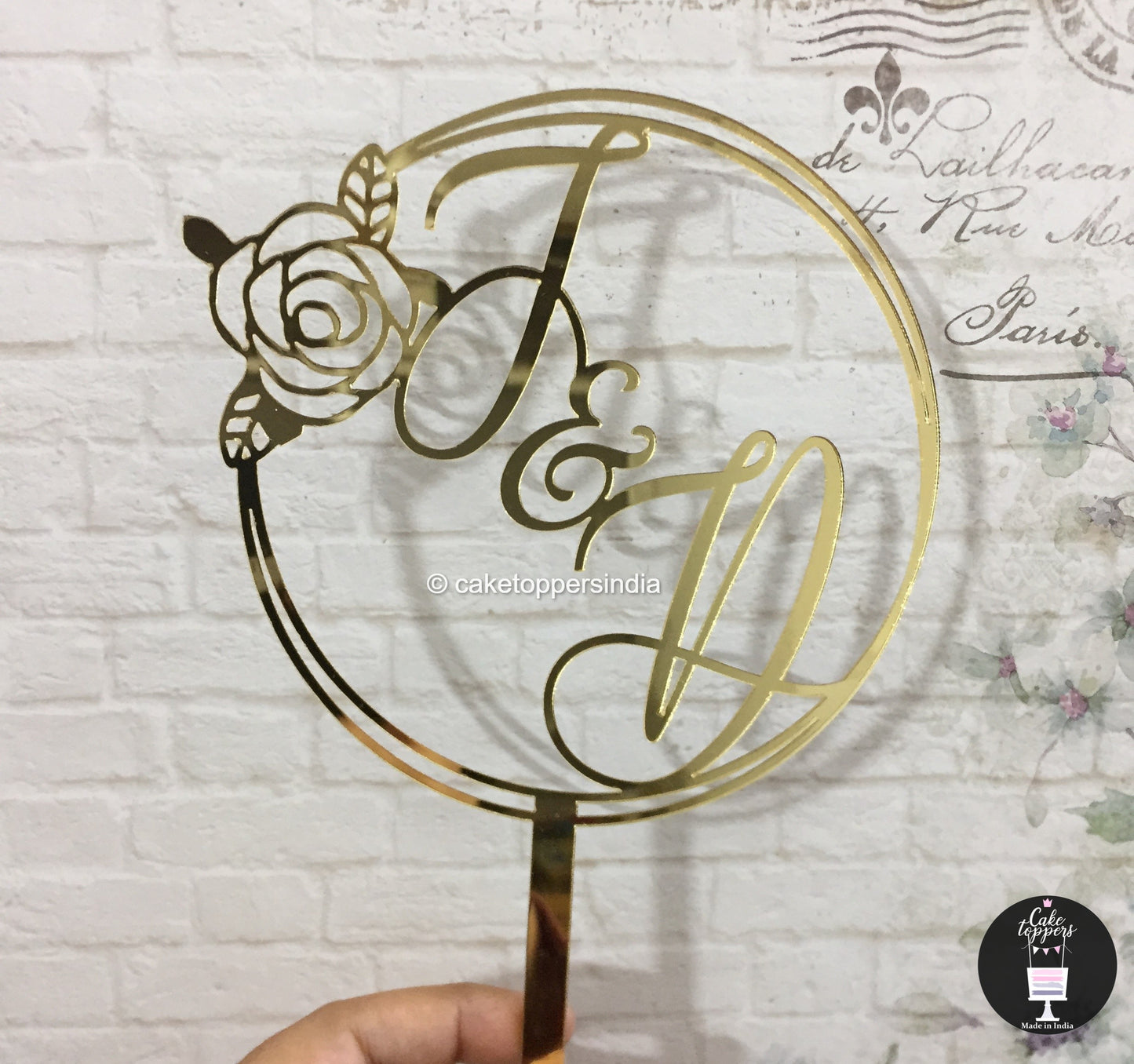 Personalized / Customized Cake Topper with Initials