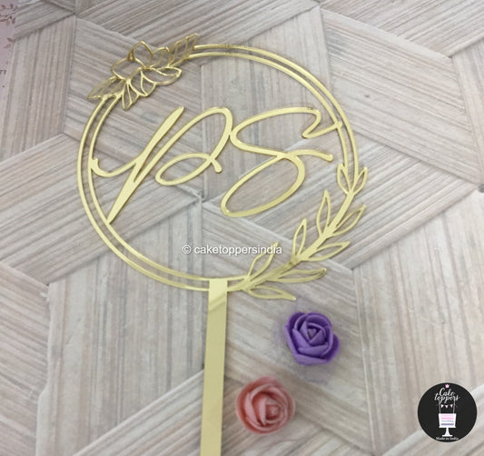 Personalized / Customized Cake Topper with Initials