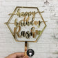 Personalized / Customized Happy Birthday Cake Topper with Name