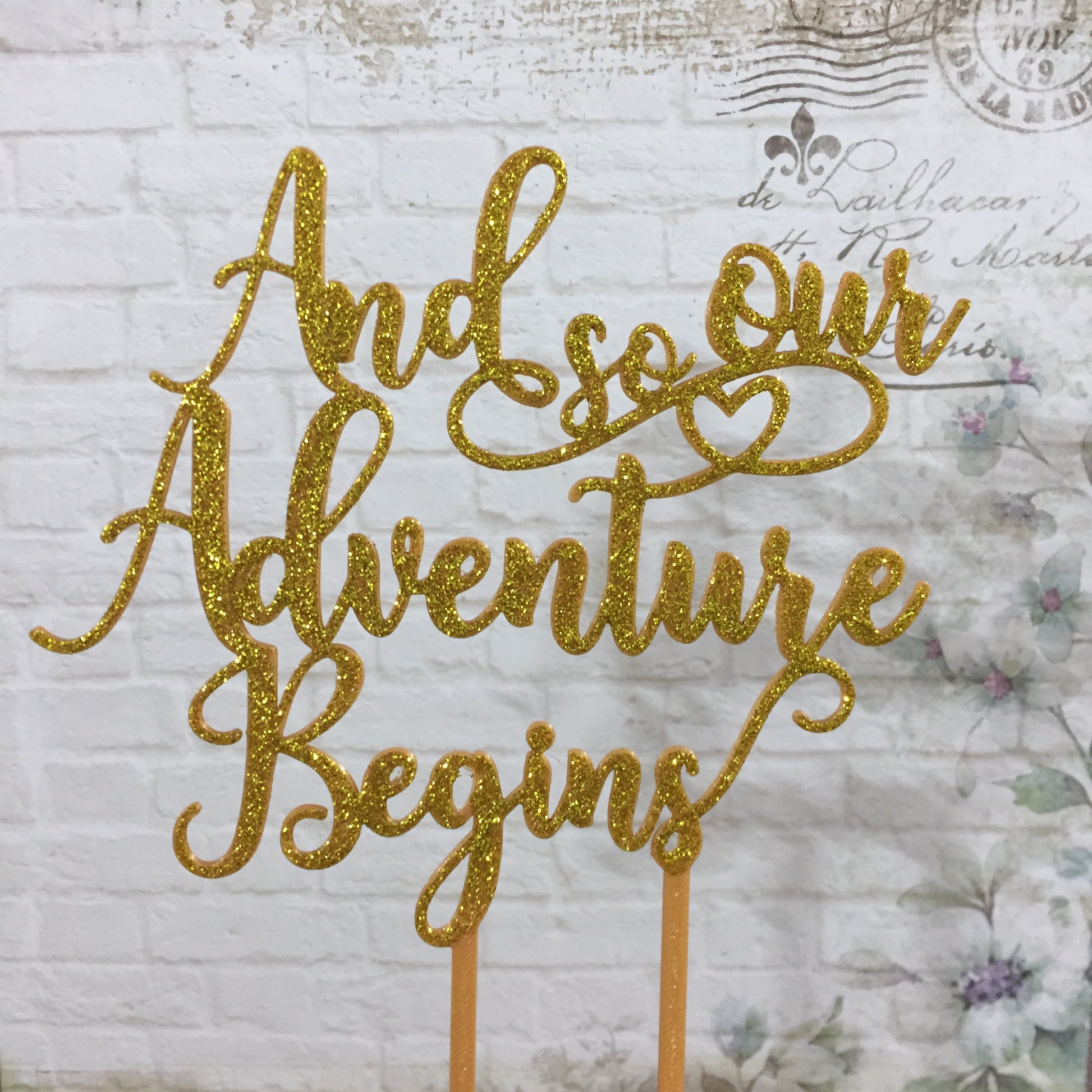 And so our Adventure begins Cake Topper