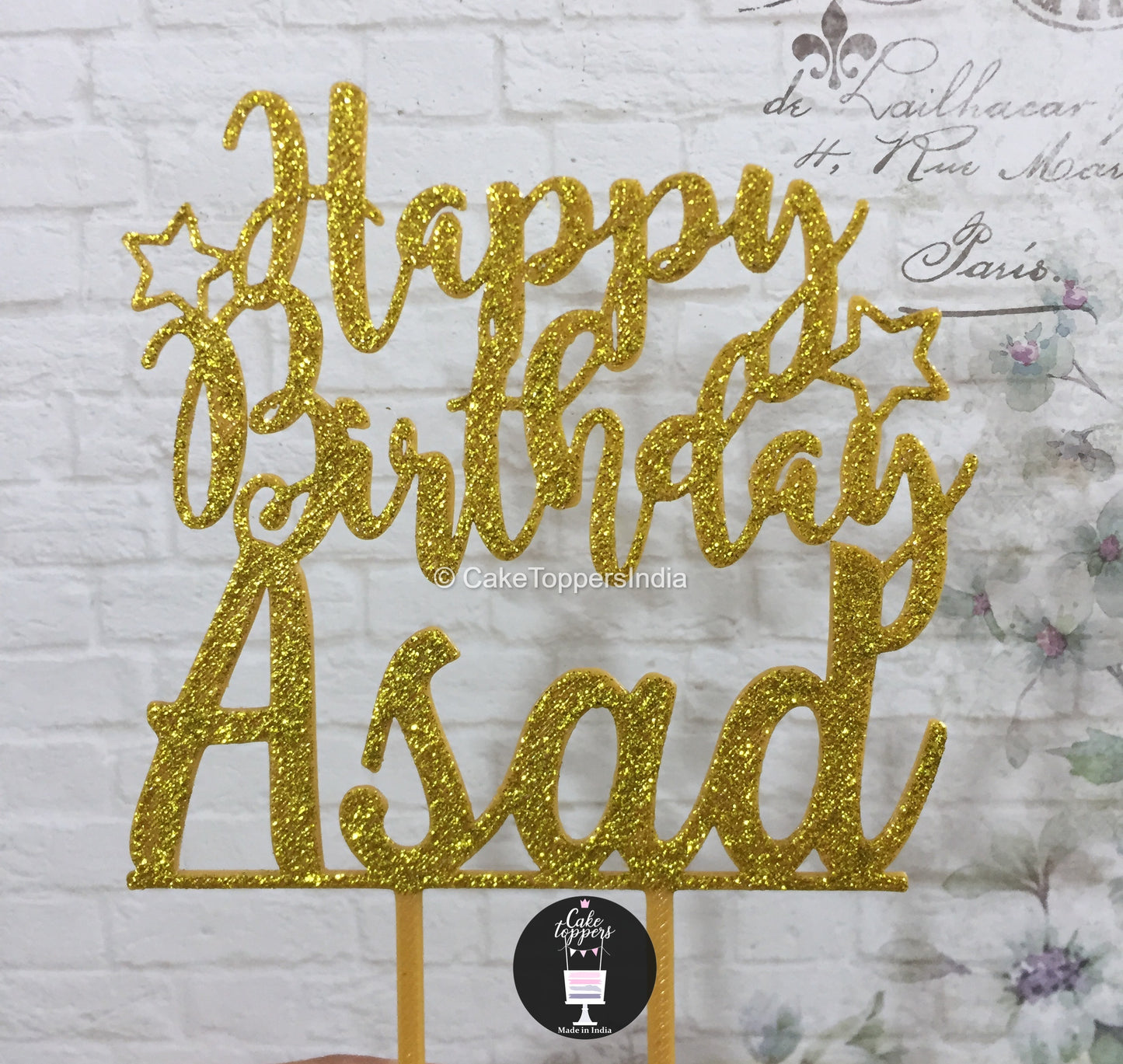 Personalized / Customized Cake Topper with Name and Age