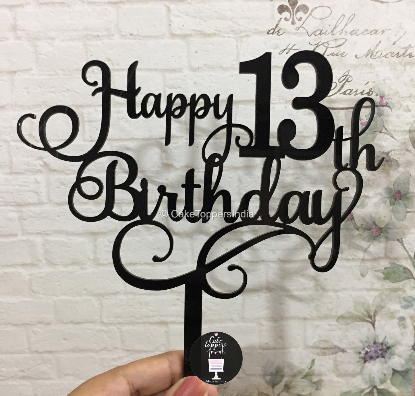 Personalized / Customized Happy Birthday Cake Topper with Age