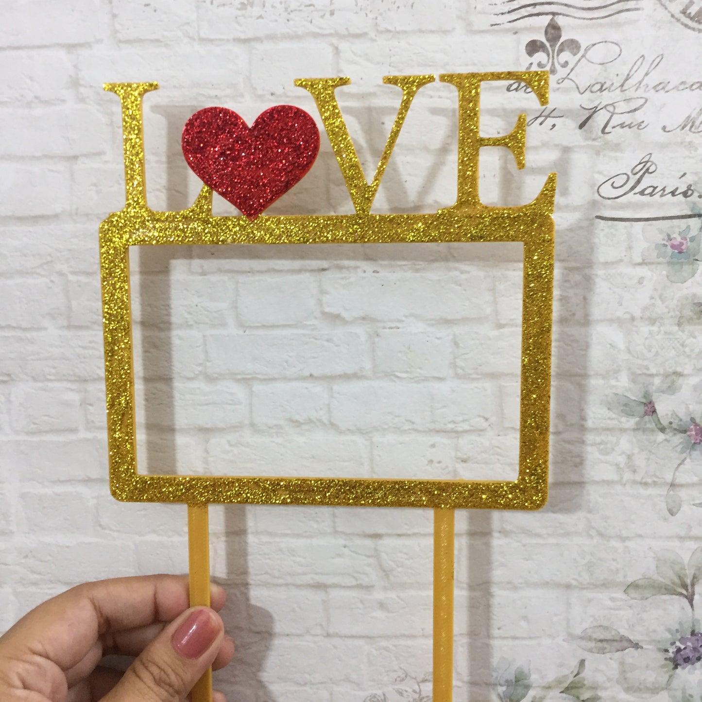 Love Photo Frame Cake Topper - FRCT002