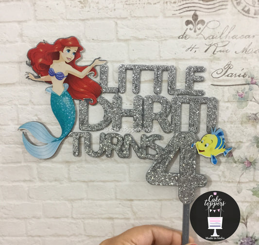 Personalized / Customized Mermaid Cake Topper with Name