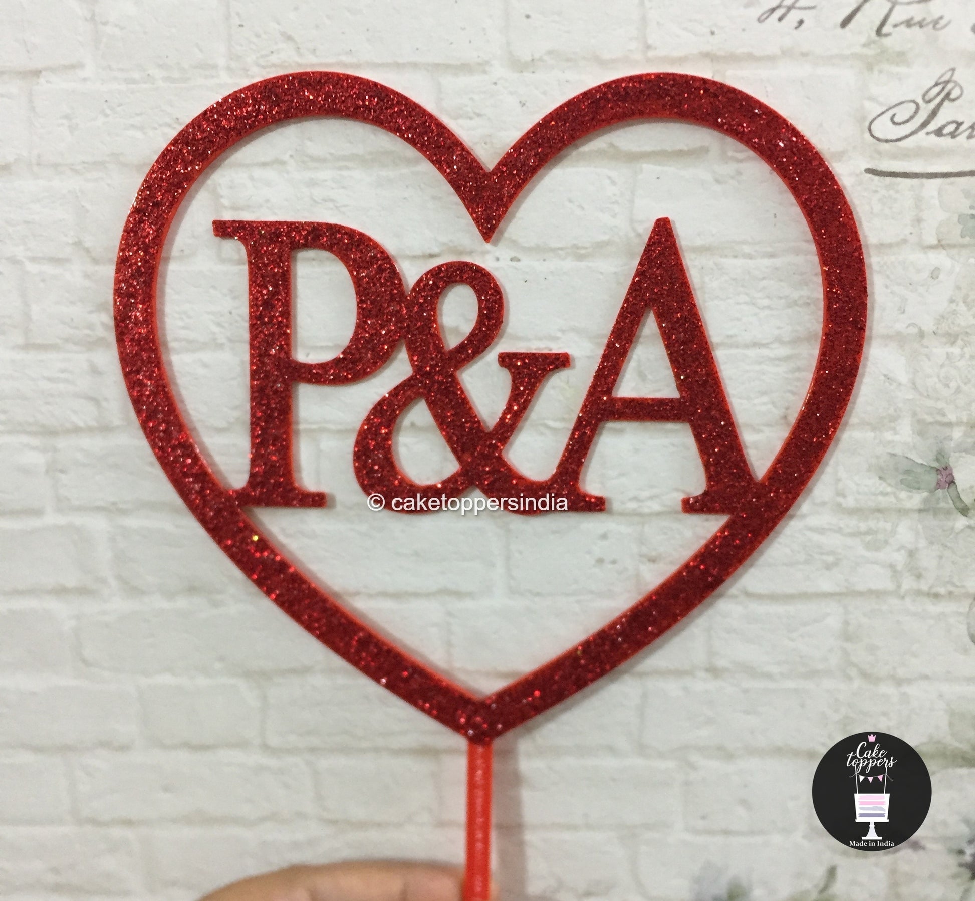 Personalized / Customized Cake Topper with Initials