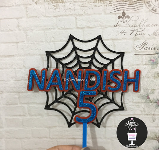Personalized / Customized Spider Man Cake Topper with Name PKCT009
