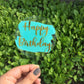 Back Painted Round Happy Birthday Cake Topper - HBDRCT005 - Set of 5