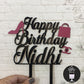 Personalized / Customized Fashion Theme Cake Topper with Name