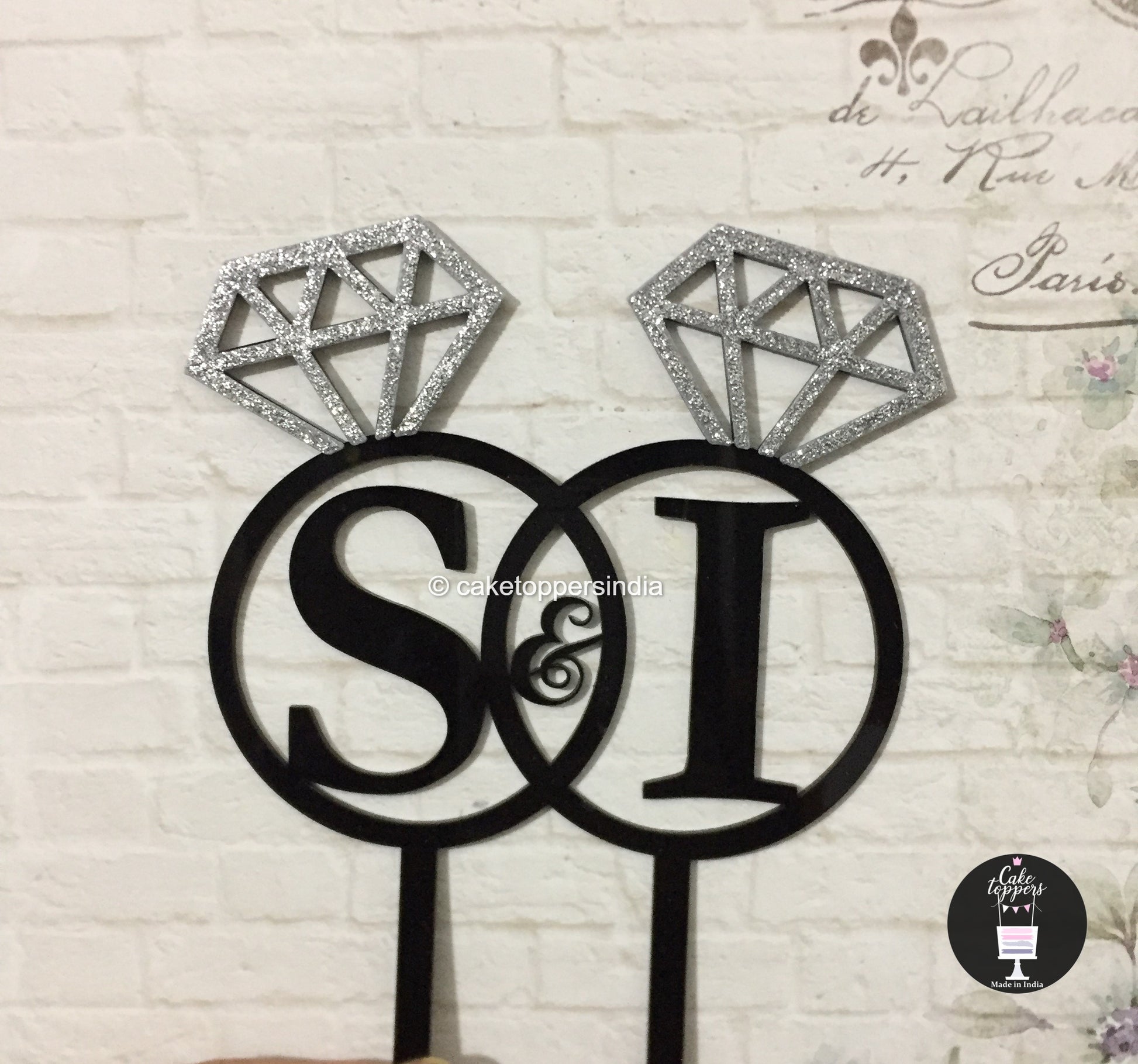 Personalized / Customized Cake Topper with Initials