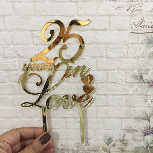 25 Years in Love Cake Topper