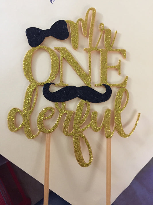 Mr OneDerful Cake Topper 