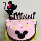 Personalized / Customized Minnie Theme Cake Topper with Name