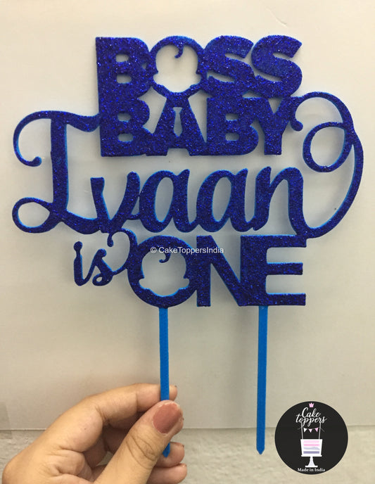 Personalized / Customized Boss Baby Cake Topper with Name