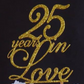 25 Years in Love Cake Topper 