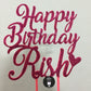 Personalized / Customized Happy Birthday Cake Topper with Name