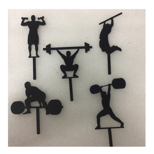 Mini Gym Themed Cake Toppers