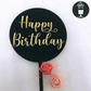 Beautiful Round Happy Birthday Cake Topper