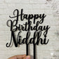 Personalized / Customized Happy Birthday Cake Topper with Name