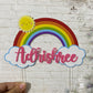 Personalized / Customized Rainbow Theme Cake Topper with Name