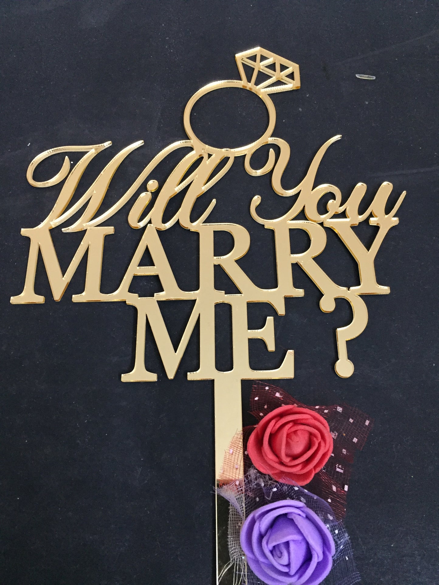 Will You Marry Me Cake Topper 