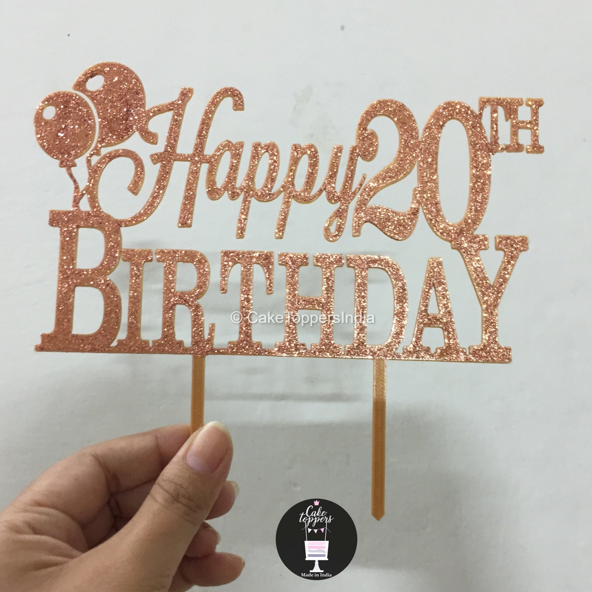 Personalized / Customized Happy Birthday Cake Topper with Age