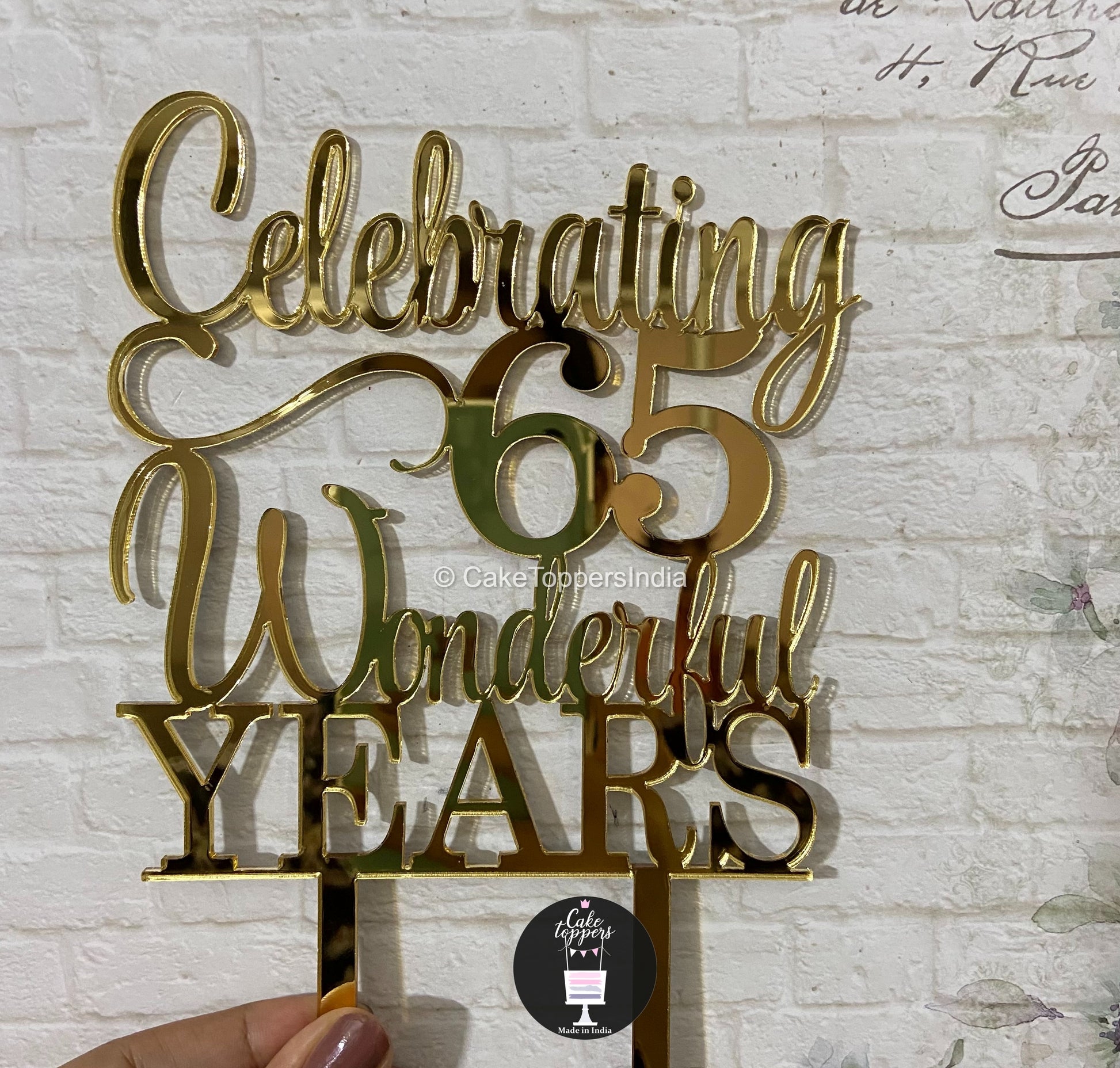 Personalized / Customized Anniversary Cake Topper