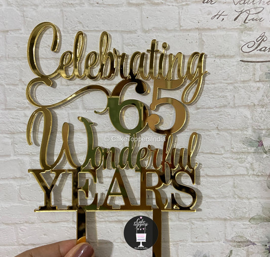 Personalized / Customized Anniversary Cake Topper