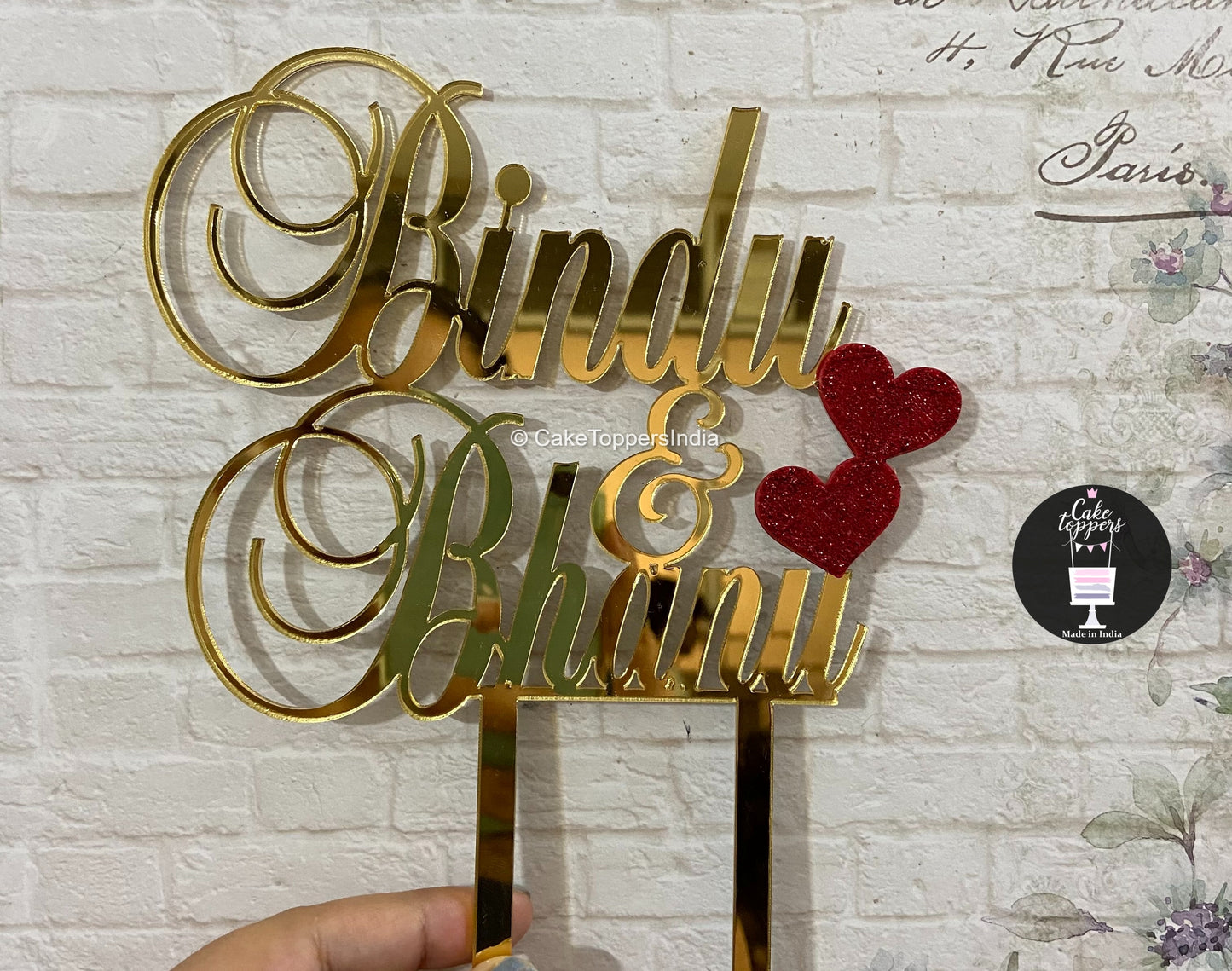 Customized Couple / Bride Groom Cake Topper for Wedding / Engagement