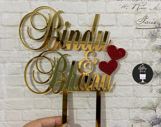 Customized Couple / Bride Groom Cake Topper for Wedding / Engagement