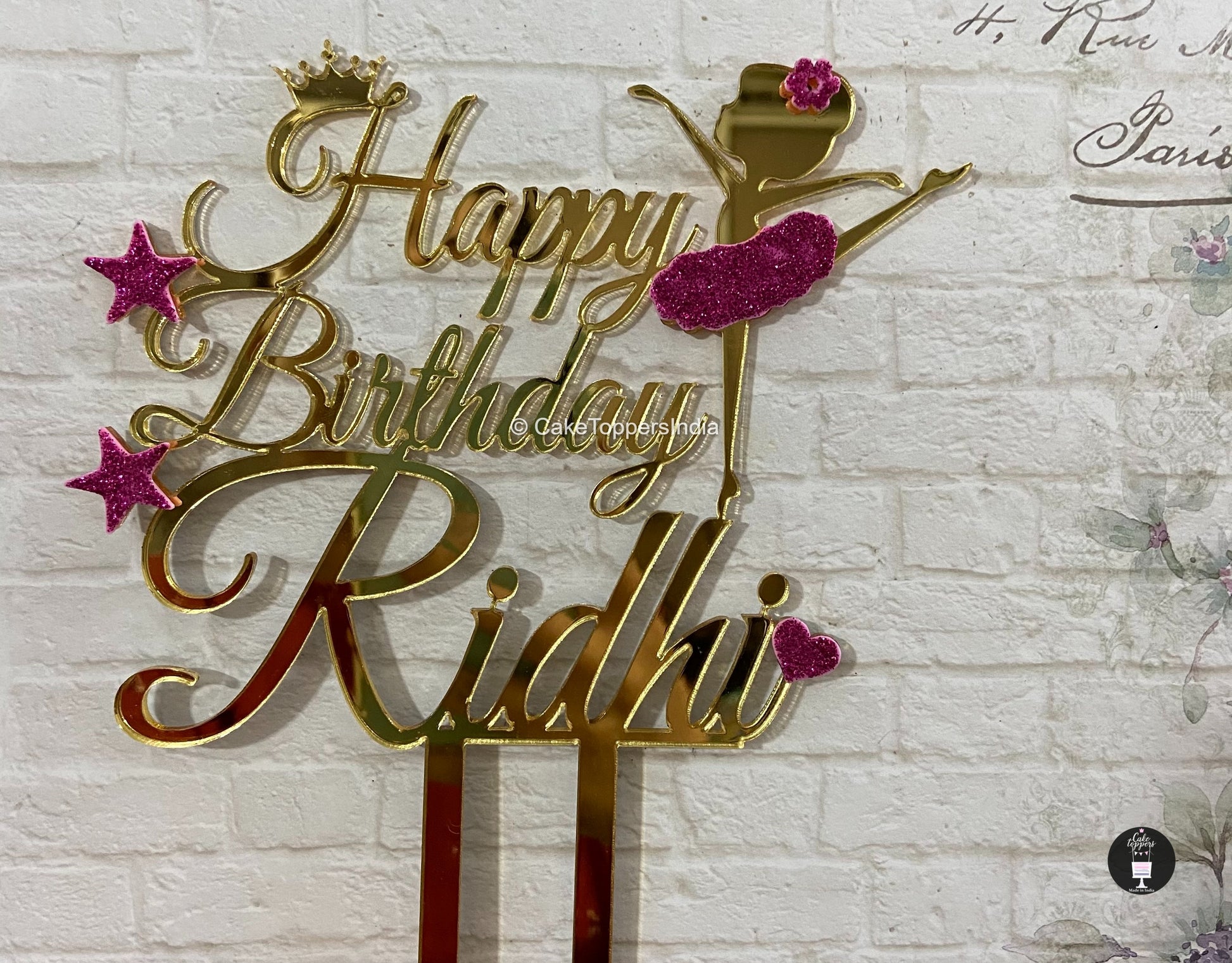 Personalized / Customized Birthday Cake Topper for Kids with Name 