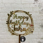 Personalized / Customized Happy Birthday Cake Topper with Name  PHBDCT019