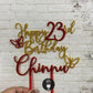 Personalized / Customized Happy Birthday Cake Topper with Name and AgePHBDCT026