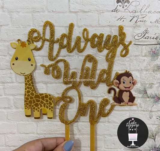 Personalized / Customized Jungle Theme Cake Topper with Name