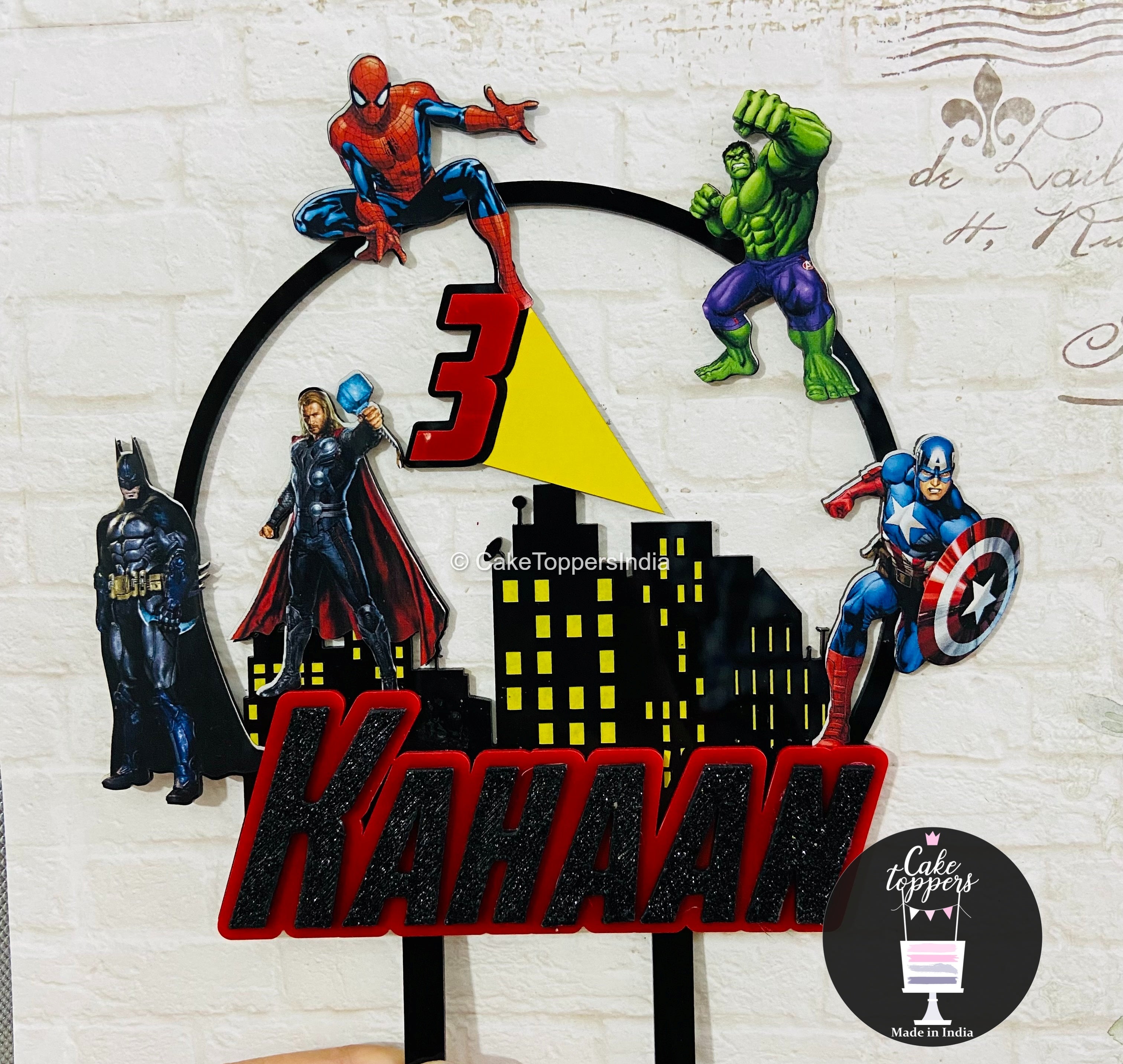 Character Wise Avengers Theme Cake Toppers, Packaging Size: 6 Pieces,  Weight: 5 Gm