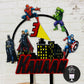 Personalized / Customized Avengers Cake Topper with Name PKCT027