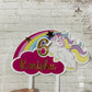 Personalized / Customized Unicorn Theme Cake Topper with Name PKCT039